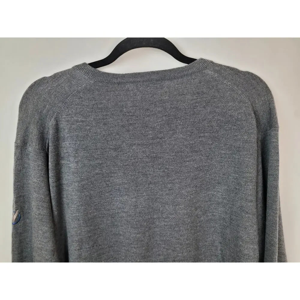 Peter Millar Men's Merino Wool V-Neck Long Sleeve Sweater Gary Size XL